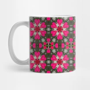 Pink Heart Flowers pattern Mug